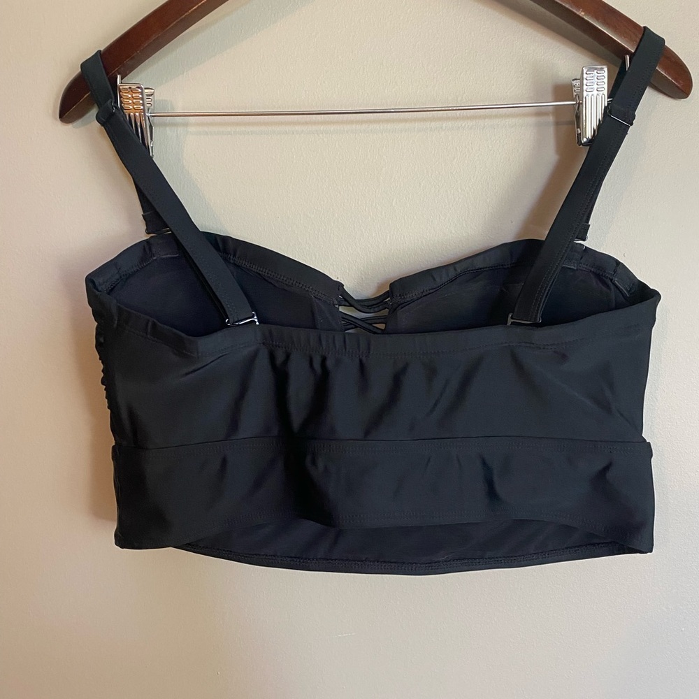 Wireless Strappy Lace Up Bikini Top Size 1 - Picture 8 of 10
